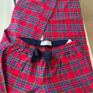 Gilly Hicks Red Plaid Pajama Pants with Black Bow Accent - Size M